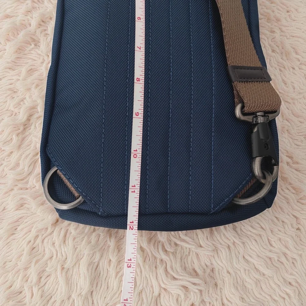 Tumi Navy and Brown Men's Sling Bag